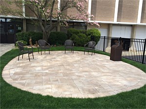 oval oblong patio nicolock travertina stone ridge xl library patio work_1